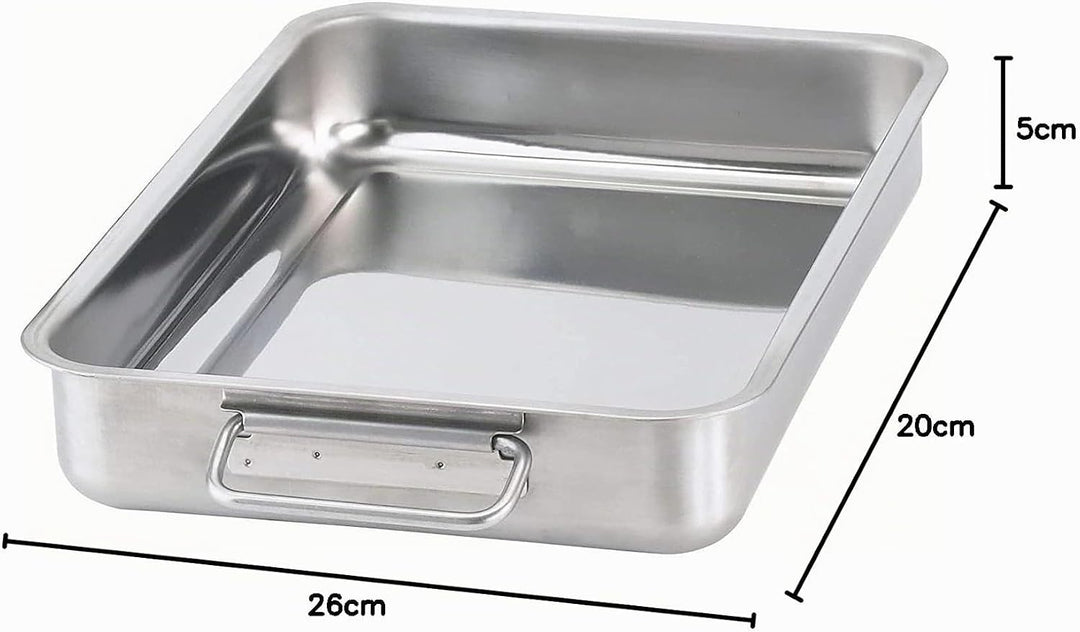 IKEA Bräter "Koncis" Edelstahl-Ofenform 26x20x5,5cm - spülmaschinenfest - backofenfest.