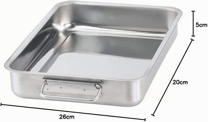 IKEA Bräter "Koncis" Edelstahl-Ofenform 26x20x5,5cm - spülmaschinenfest - backofenfest.