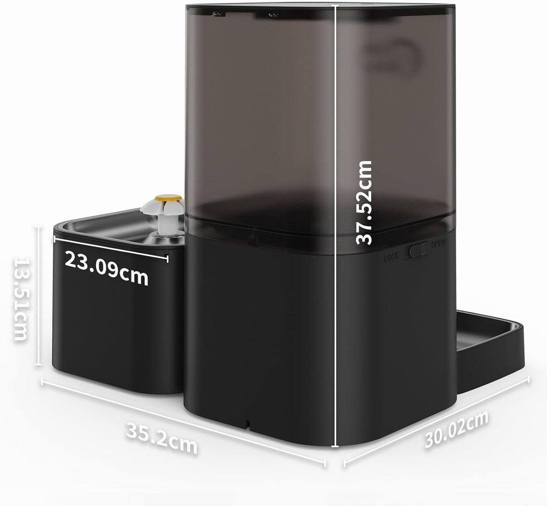 2-in-1-Automatik-Futter- und Wasserspender für Katzen, grossvolumiger 6-Liter-Trockenfutterspender +
