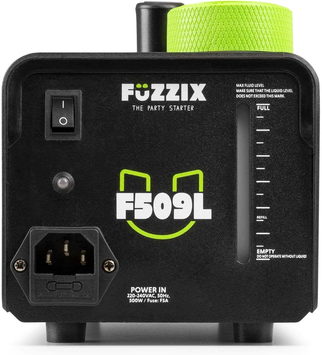 Fuzzix F509L Nebelmaschine Mini mit LED Lichteffekt, Stroboskop, 500 Watt mit Fernbedienung, Rauchma