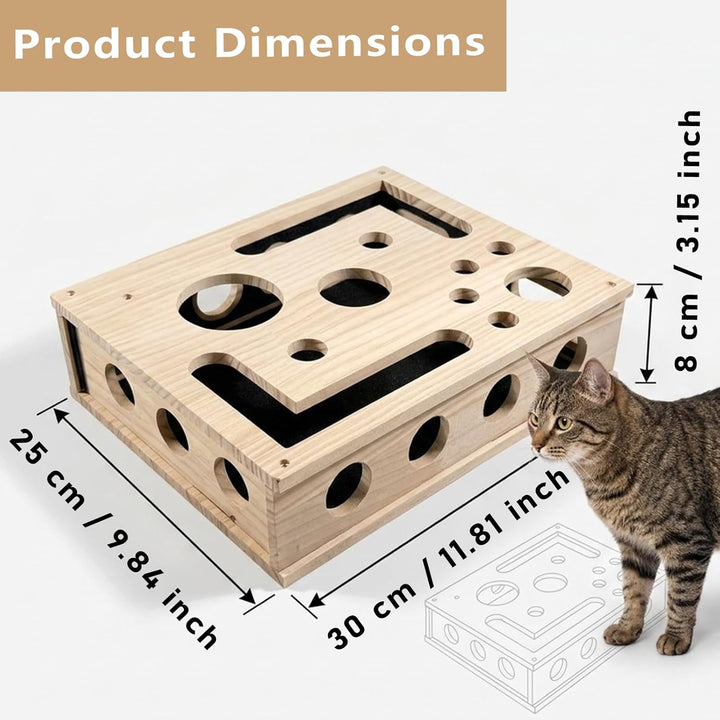 Katzen Krallenpflege Spielzeug, Katzen Krallenfeile Box, Beschäftigungsbox, Kratzpuzzle Spielbox, Ka