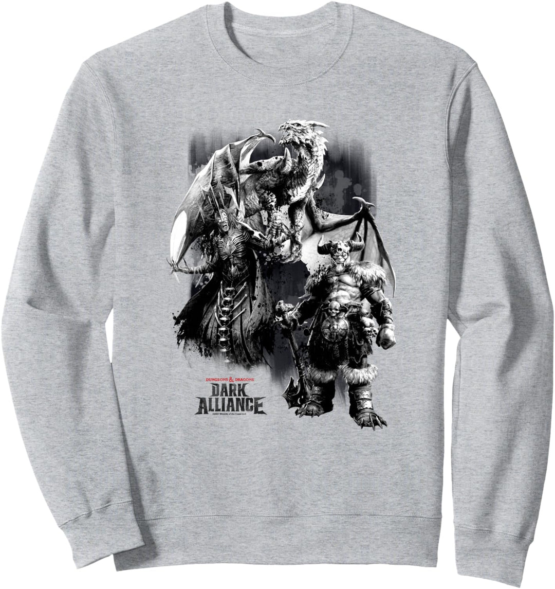 Dungeons &amp; Dragons Group Shot Dark Alliance Black &amp; White Sweatshirt