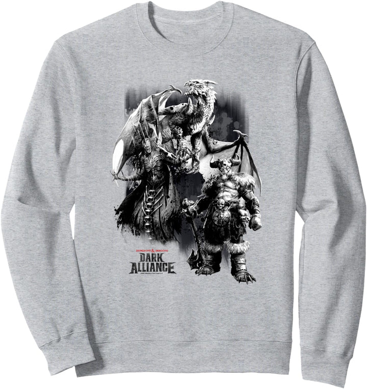 Dungeons &amp; Dragons Group Shot Dark Alliance Black &amp; White Sweatshirt