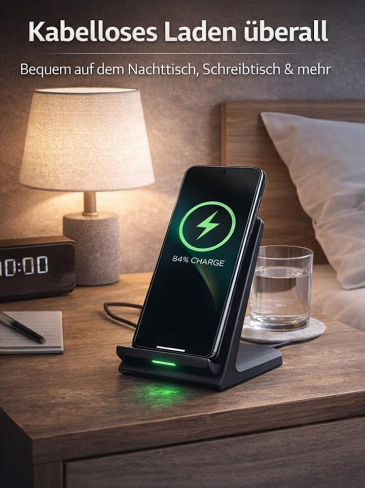 Induktiv Ladestation passend für Samsung Galaxy S25 S24 S23 S22 S22+ S21 FE Plus Ultra 5G S20+ A56 A