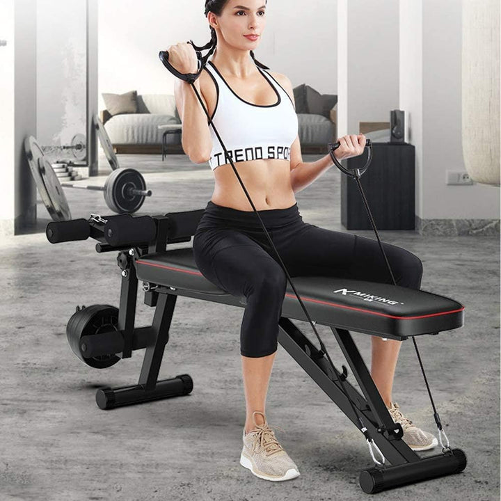 LJBOZ Hantelbank Klappbar, Standard Hantelbänke Verstellbare Hyperextension Roman Chair Trainer Bauc