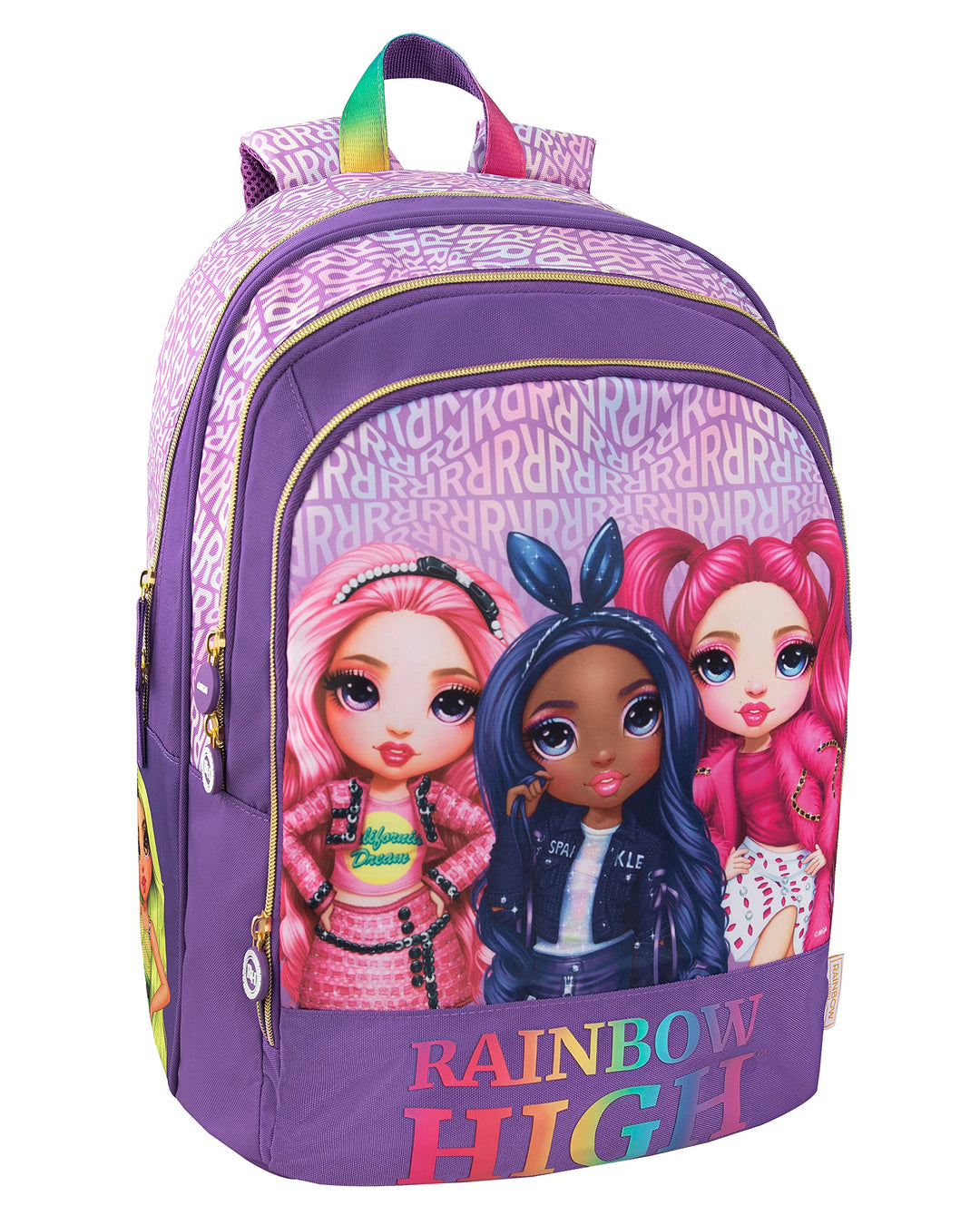 RAINBOW HIGH - Rucksack für Mittelschule, Grundschule, Kinder und Jugendliche, mit gepolstertem und