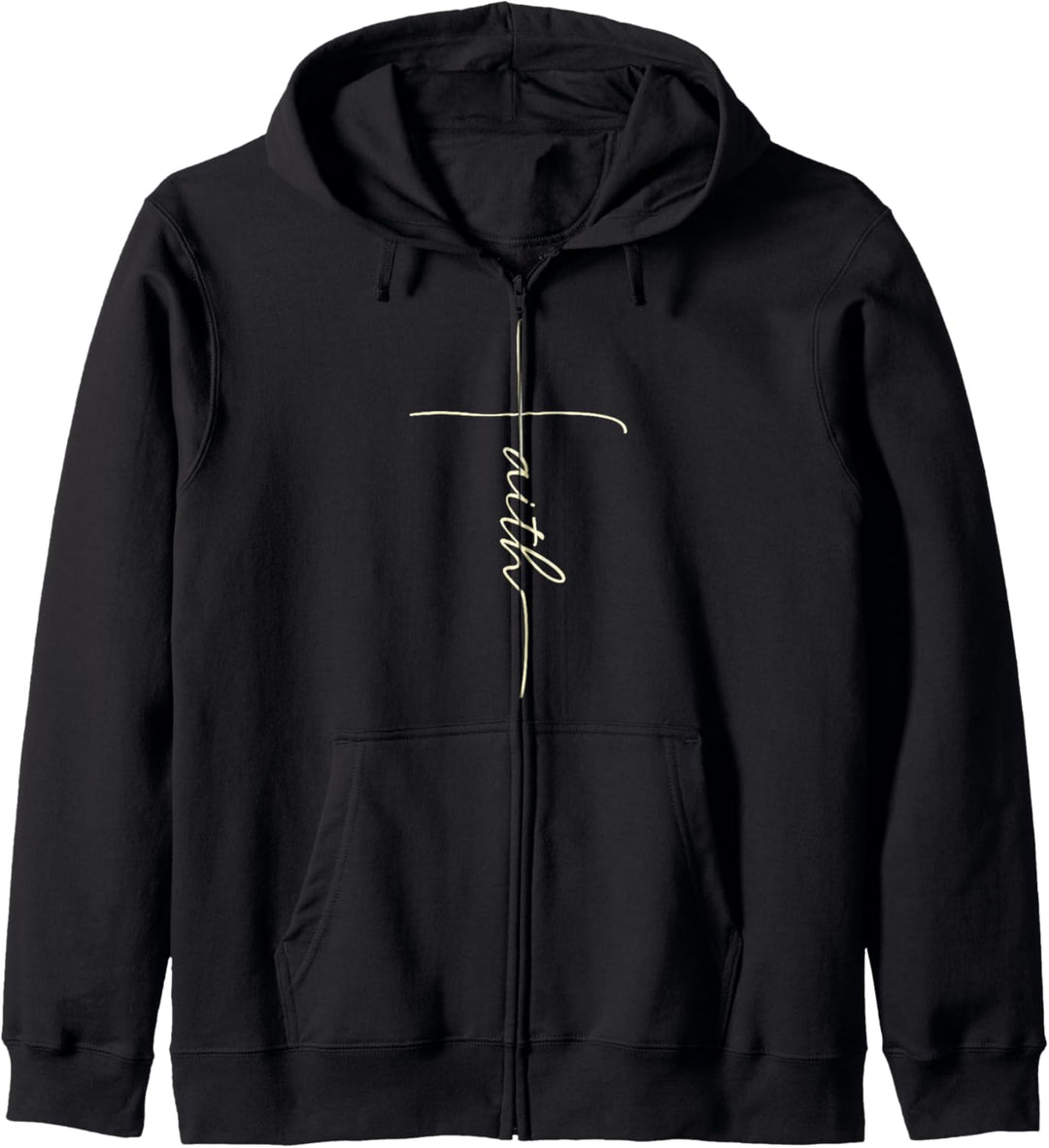 Faith Letter Print Kapuzenjacke