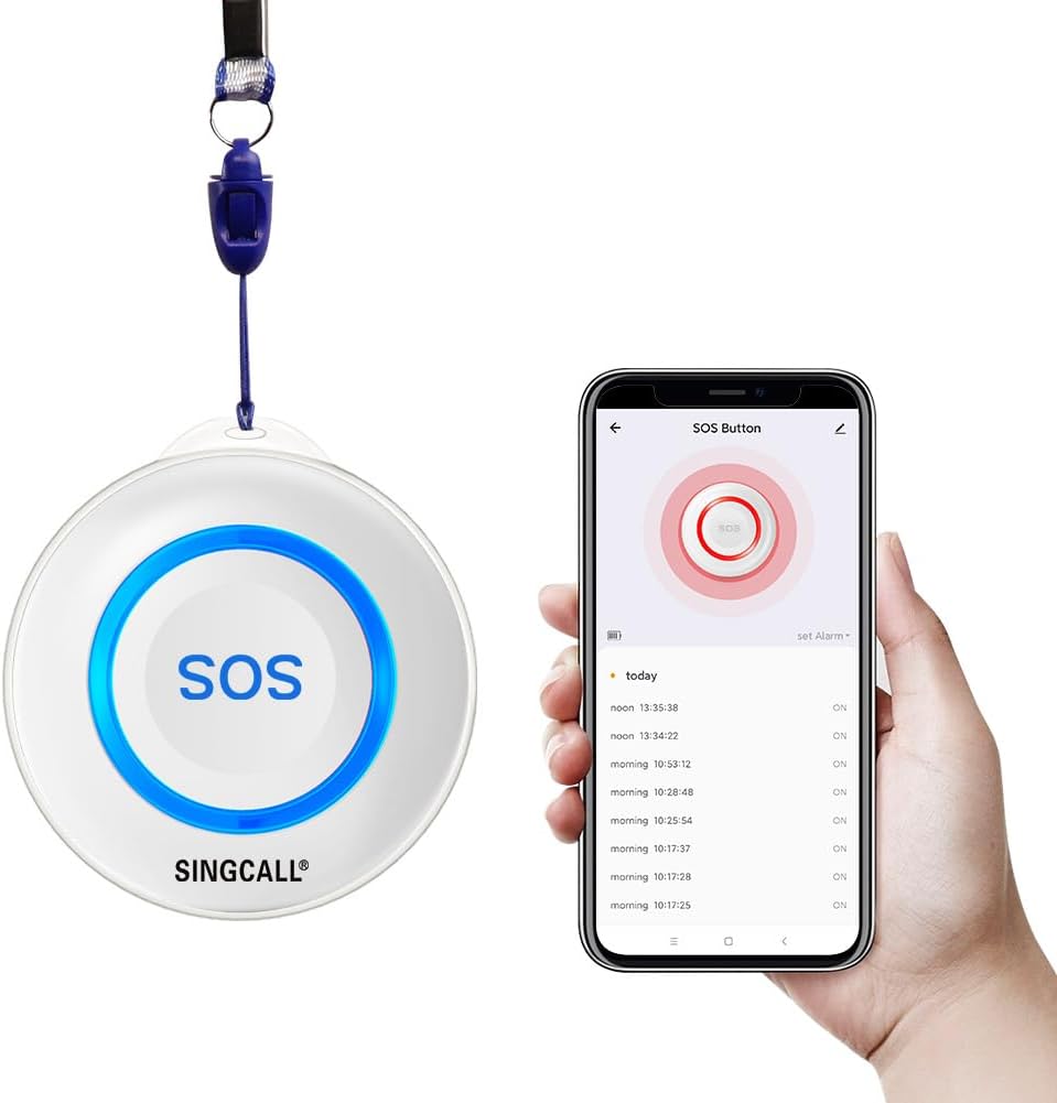 SINGCALL Tuya WiFi Smart SOS-Notrufknopf für Senioren, Kinder, Persönlicher Alarm für ältere Patient