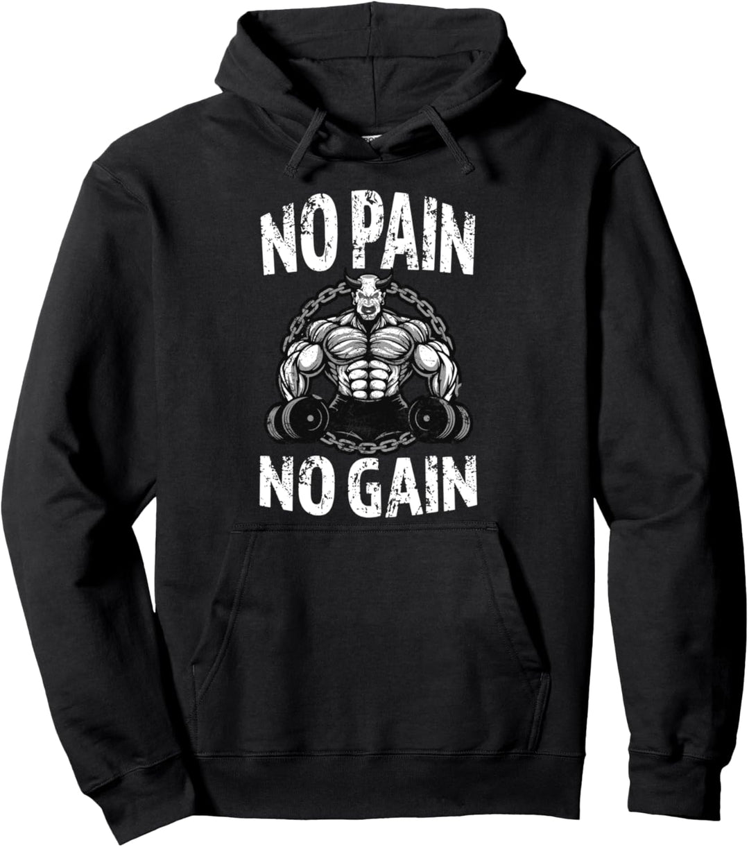 Workout Fitnessstudio strong Devil Teufel No Pain No Gain Pullover Hoodie