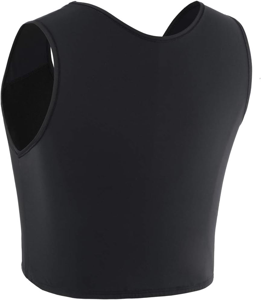 XUJI Transgender FTM Trans Atmungsaktive Halb Brust binder 4XL Schwarz, 4XL Schwarz