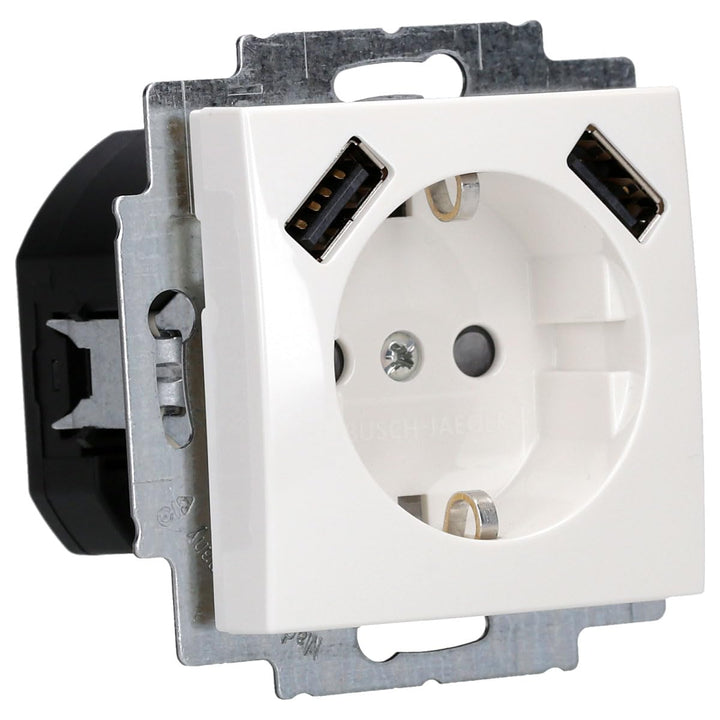 Busch-Jaeger 20 EUCB2USB-914 SCHUKO®-/2x USB-Steckdose Alpinweiss 2CKA002011A6266