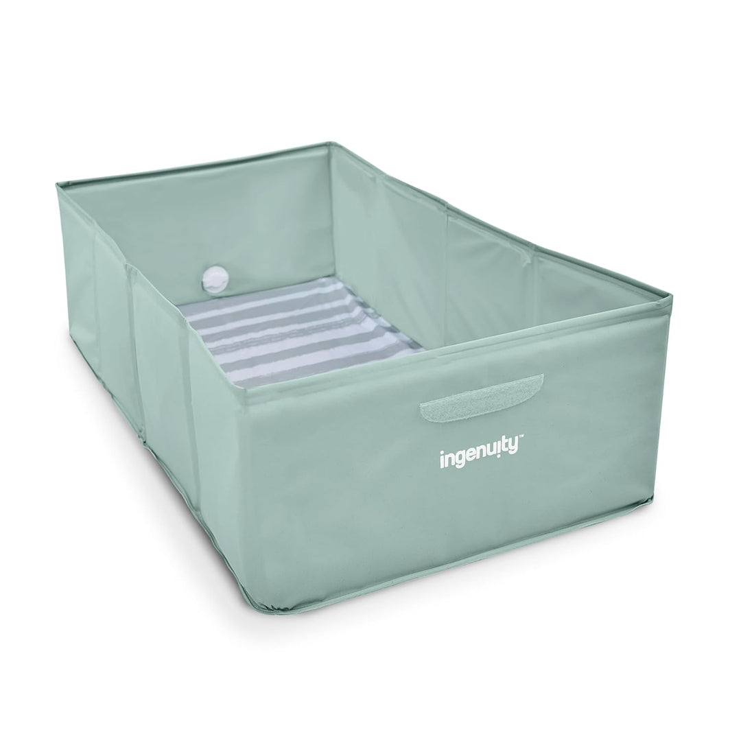 Ingenuity Tuckaway Kleinkinderbadewanne, verwandelt Dusche in Badewanne, Zusammenklappbar, Leicht zu