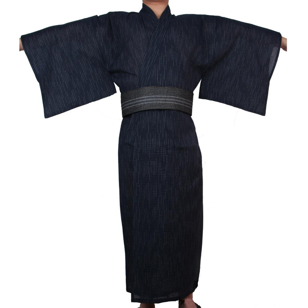 Jinbei Männer japanische Yukata japanische Kimono Home Robe Pyjamas Bademantel L Colour 09, L Colour