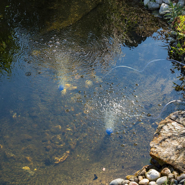 Solar Teichbelüfter 25W Solarmodul 5 x 120l/h Luftleistung 600l/h gesamt Gartenteich Sauerstoffpumpe