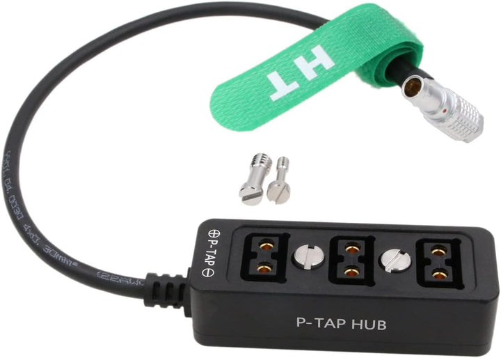 HangTon 0B 2 Pin D-tap Hub Power Splitter für ARRI Alexa Mini LF RED DSMC2 Kamera Akku Pack Rechtwin