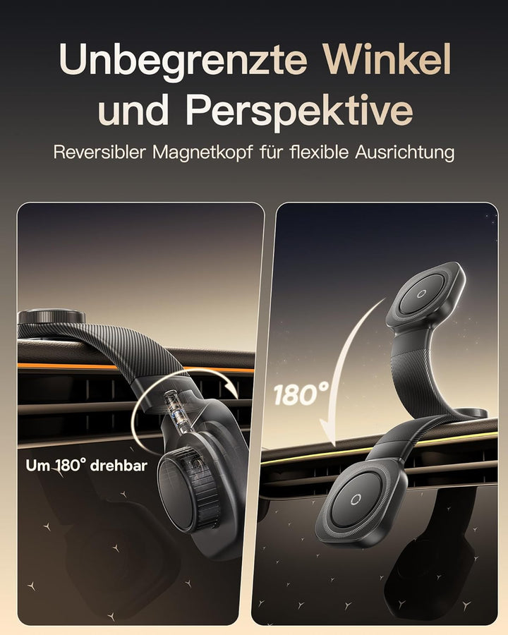 Baseus C03 Handyhalterung Auto Magnet, 360° drehbar Magnetische Magsafe Handy Halterung Auto mit Bie