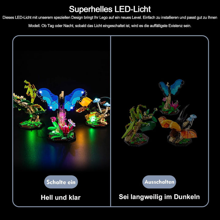 Led Licht Set für Lego 21342 The Insect Collection (Kein Lego), Dekorationsbeleuchtungsset für Lego