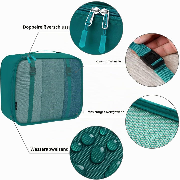 BAGAIL 10er-Set Packwürfel in verschiedenen Grössen Packorganizer für Reisezubehör Handgepäckkoffer