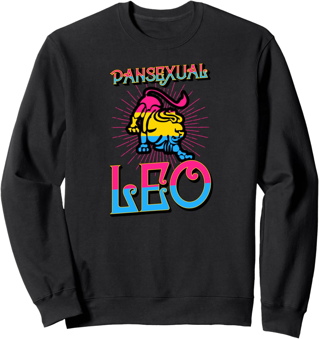 Pansexual Leo Zodiac Sign Birthday Horoscope LGBTQ Sweatshirt