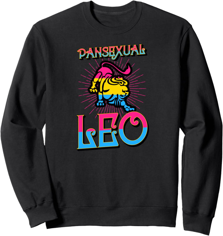 Pansexual Leo Zodiac Sign Birthday Horoscope LGBTQ Sweatshirt