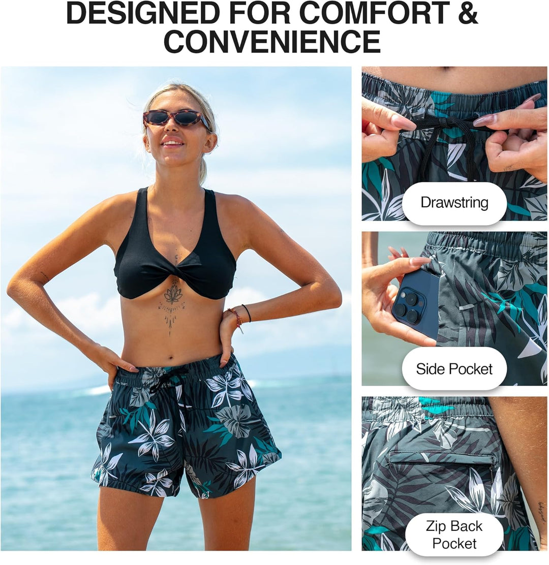 Kanu Surf Damen Boardshorts 2 Gabby Charcoal, 2 Gabby Charcoal