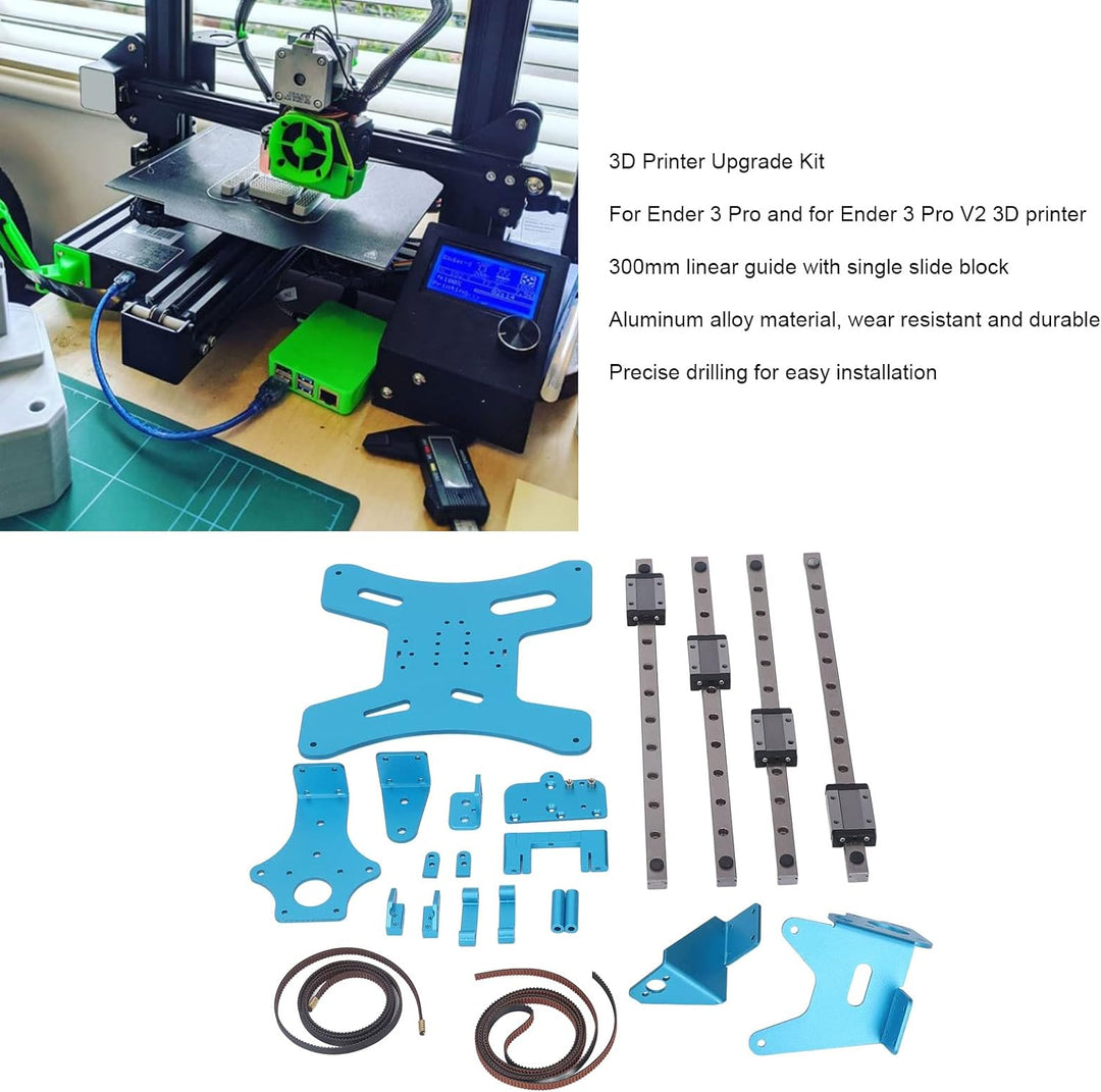 Fockety Modulares Y-Wagenplatten-Upgrade-Kit, 3D-Drucker-Upgrade-Kit mit Aluminiumplatte, Riemen, Sc