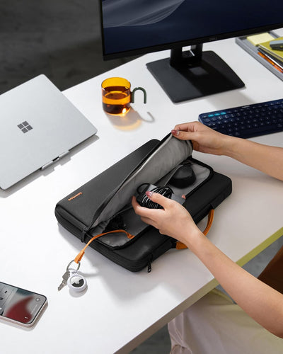 tomtoc 360° Tasche Hülle für 13,5 Zoll Microsoft Surface Laptop 5/4/3, 14-Zoll Acer Swift, Rundumsch