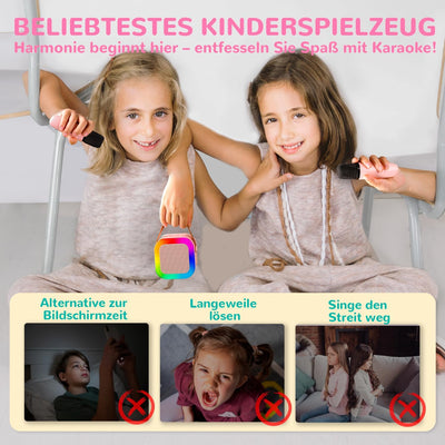 Karaoke Maschine Kinder mit 2 Karaoke Mikrofon Kinder: [Neueste] Mini Karaoke Maschine - Karaoke Anl