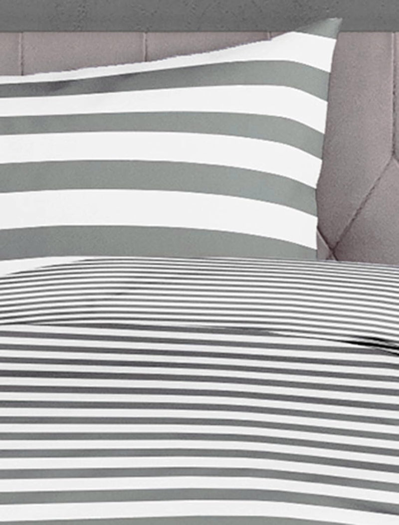 Bierbaum Bettwäsche 3121, Mako-Satin, Made in Germany (155 x 220 cm, Silber) 155 x 220 cm Silber, 15