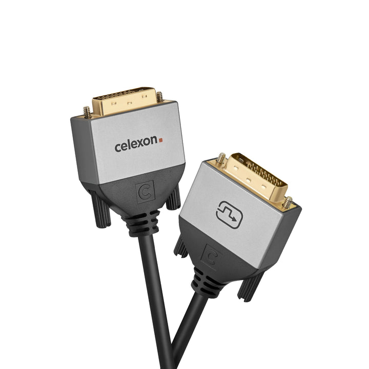 celexon DVI Dual Link Kabel 5,0m - 2x DVI-D (24+1) Stecker - Plug & Play - Professional Line 5m DVI,