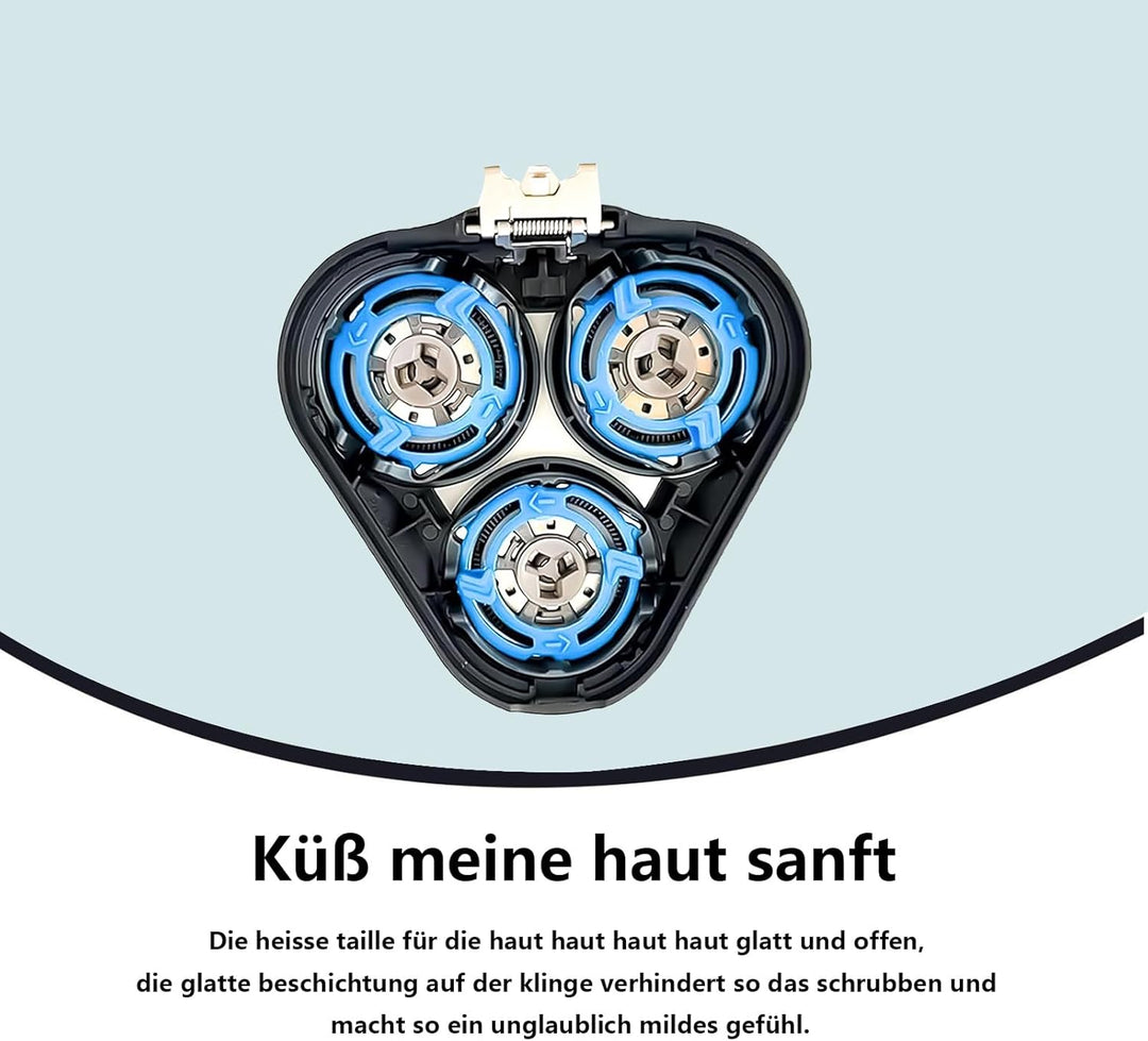 SH50/52 Ersatzköpfe Kompatibel mit Philips Series 5000/6000 Scherkopf (S5xxx Rundgehäuse) für Philip