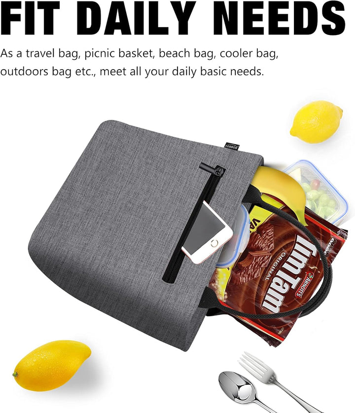 AOSBOS Kühltasche Klein Leicht Lunch Tasche Isoliertasche zur Arbeit Schule Faltbar Wasserdicht Reis