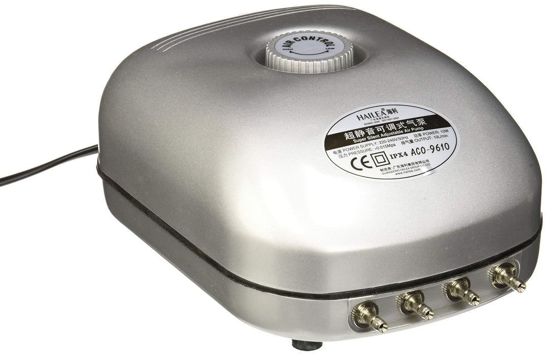 Hailea SC149 Aco 9610 Luftpumpe, 10 Watt, 10 l/min, Grau, 10 Watt