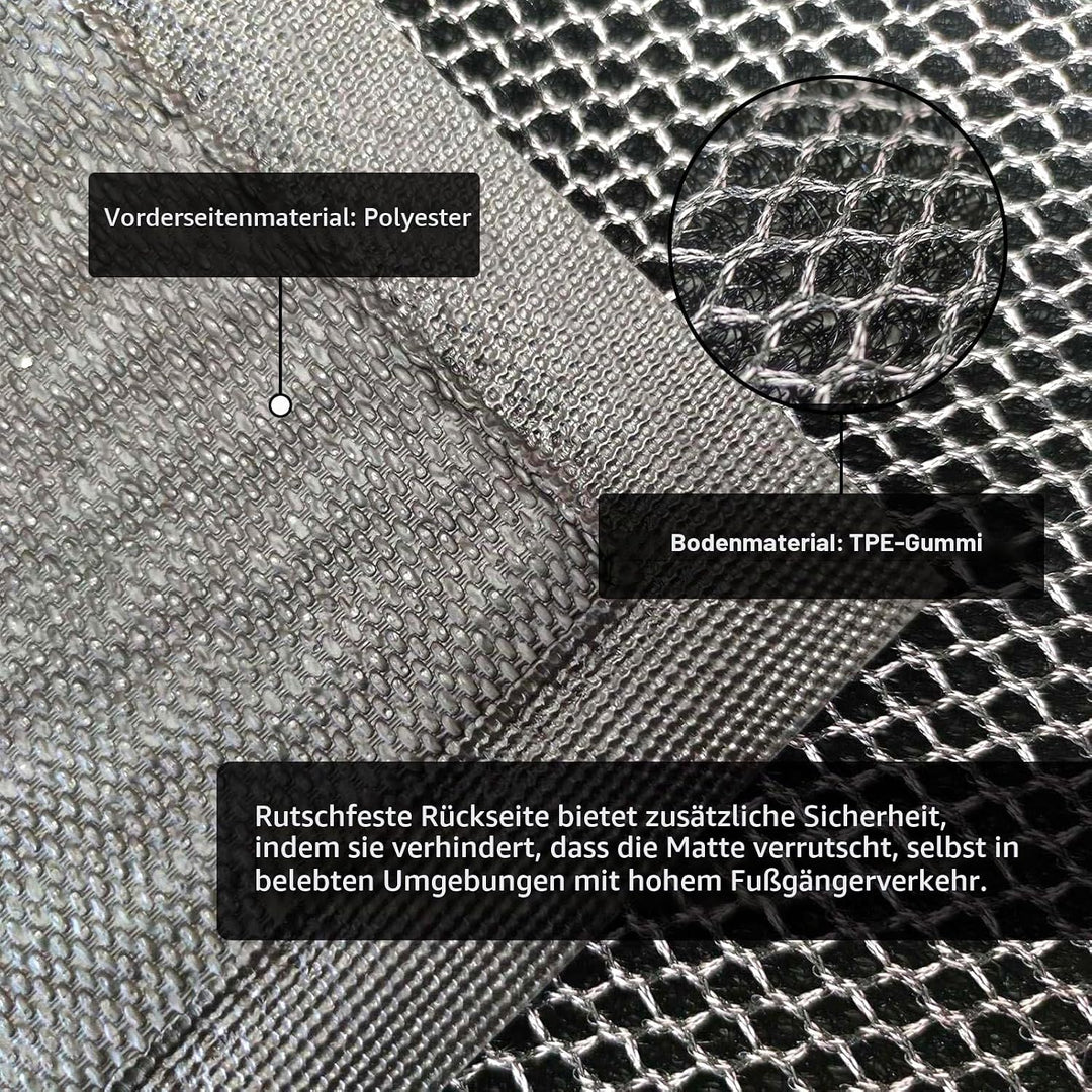 Nicoman Fussmatte aussen rutschfest 60×40 cm – Schmutzfangmatte Outdoor wetterfest für Haustür | TPE