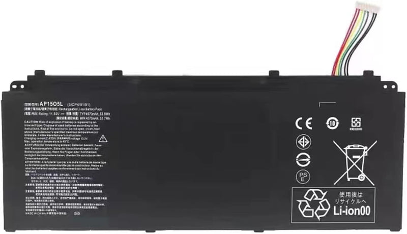 AKKEE 53.9Wh AP15O5L Akku für Acer Aspire S13 S5-371 S5-371-52JR S5-371-56VE S5-371-53NX S5-371-71QZ