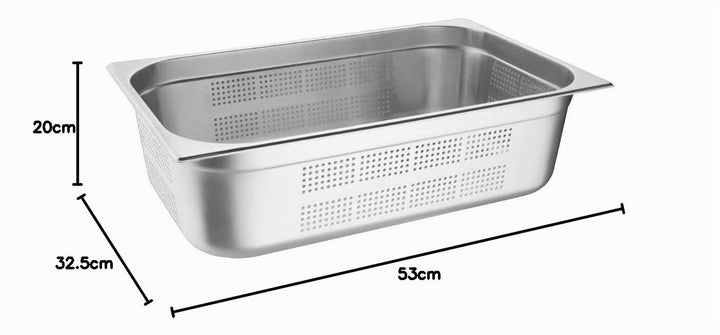 Vogue K842 GN-Behälter Edelstahl 20cm GN1/1 gelocht , 150mm, 150mm