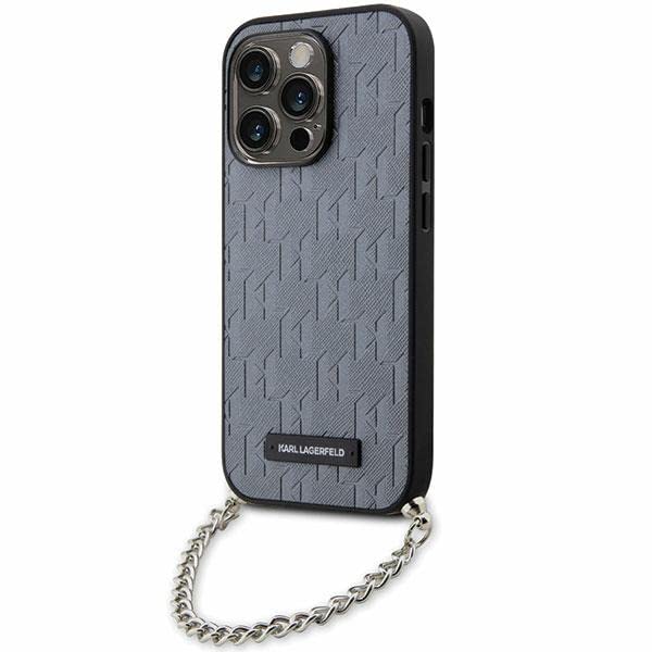 Karl Lagerfeld KLHCP14XSACKLHPG Hülle für iPhone 14 Pro Max 6.7" Silber hardcase Saffiano Monogram C