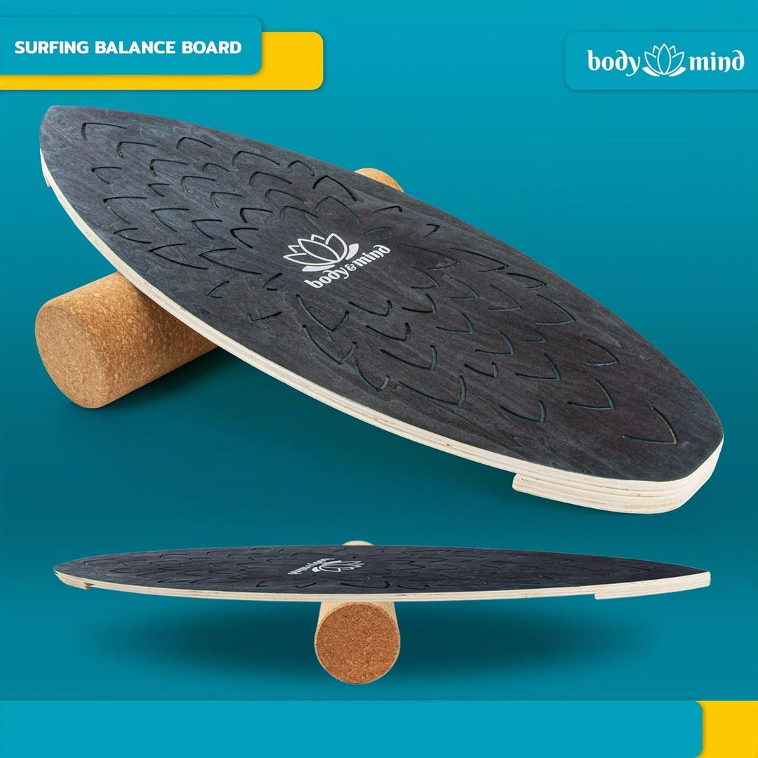 Balance-Board Surfbrett Surf Balance Wackelbrett für Physiotherapie Surf-Training; Trainiert Gleichg