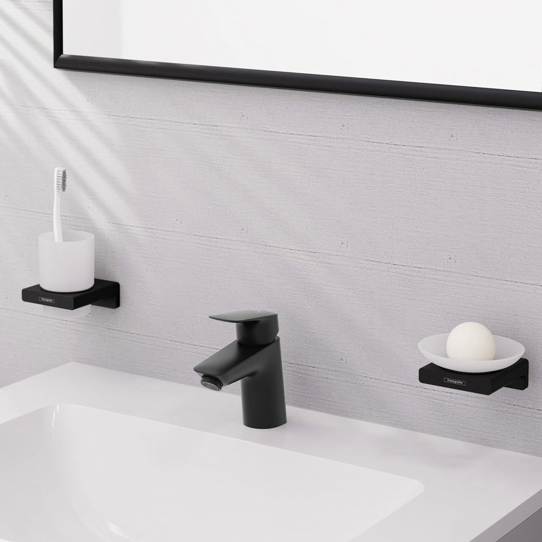 hansgrohe Logis - Waschtischarmatur ohne Ablauf, energiesparend (CoolStart), Wasserhahn Bad mit Ausl
