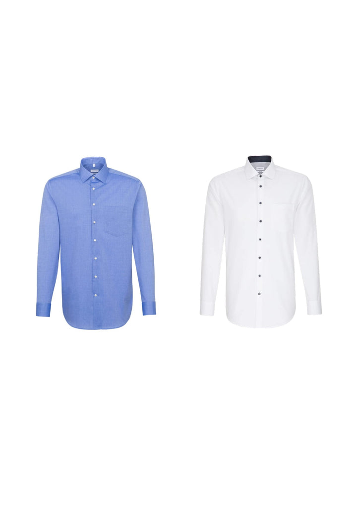 Seidensticker Herren Business Hemd Set - Doppelpack Hemden - Regular Fit - Bügelfrei - Kent Kragen -