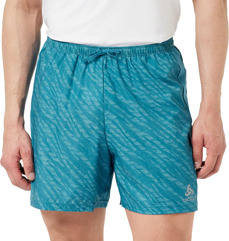 Odlo Herren Laufshorts Essentials Print_323352 S Saxony Blue, S Saxony Blue