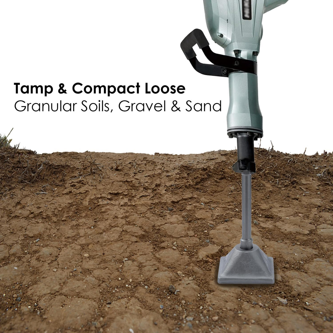 TOPWAY PH65 Presshammer-Bodenstampfer, 9 kg, 1-1/8 Zoll Sechskantstampferschaft und Platte, für Pres