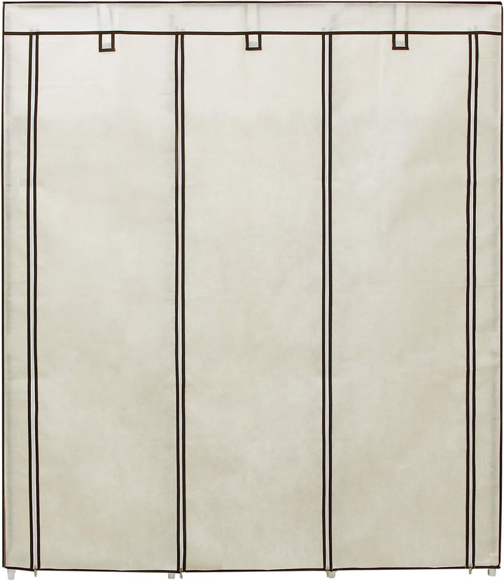 SONGMICS Kleiderschrank, Faltschrank, Stoffschrank, faltbare Garderobe mit 2 Kleiderstange, 175 x 15