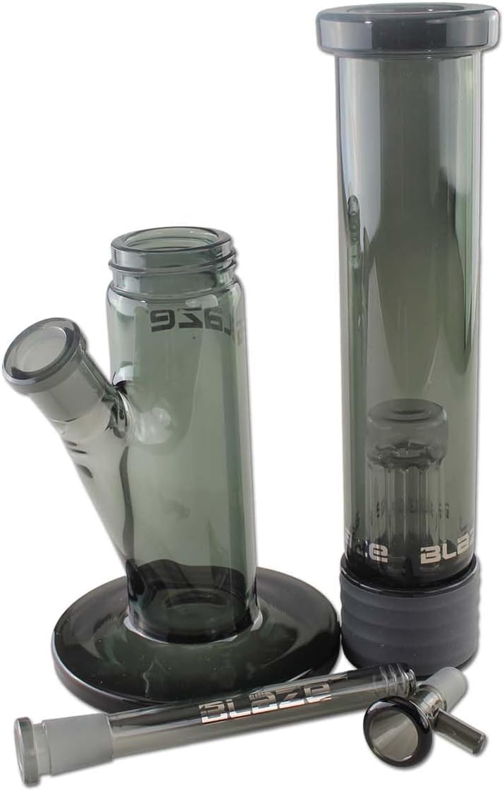 BLAZE Mix&Match 2.0 Zylinderbong Bausatz schwarz, 41 cm, Borosilikatglas, Diffusor