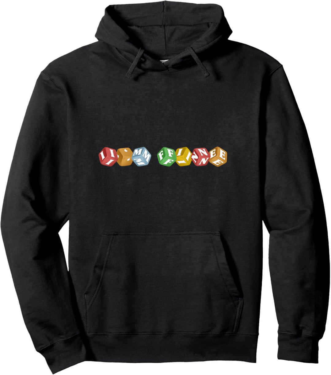 Kidcore Aesthetic I'm Fine Würfel Pullover Hoodie