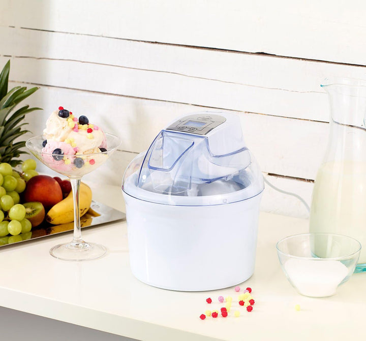 Rosenstein & Söhne Speiseeisbereiter: 4in1-Eismaschine EMA-300 mit LCD-Display, für 1,5 Liter Speise