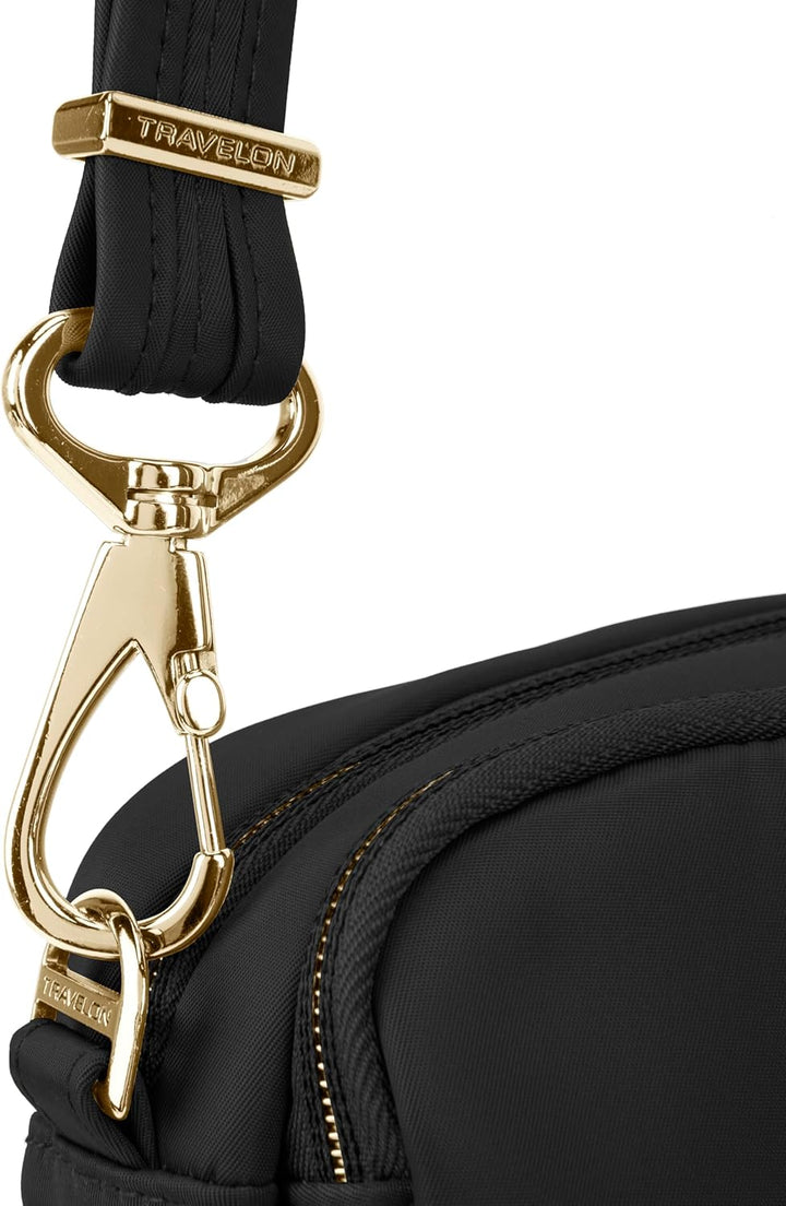 Travelon Unisex Addison Umhängetasche Einheitsgrösse Schwarz, Einheitsgrösse Schwarz