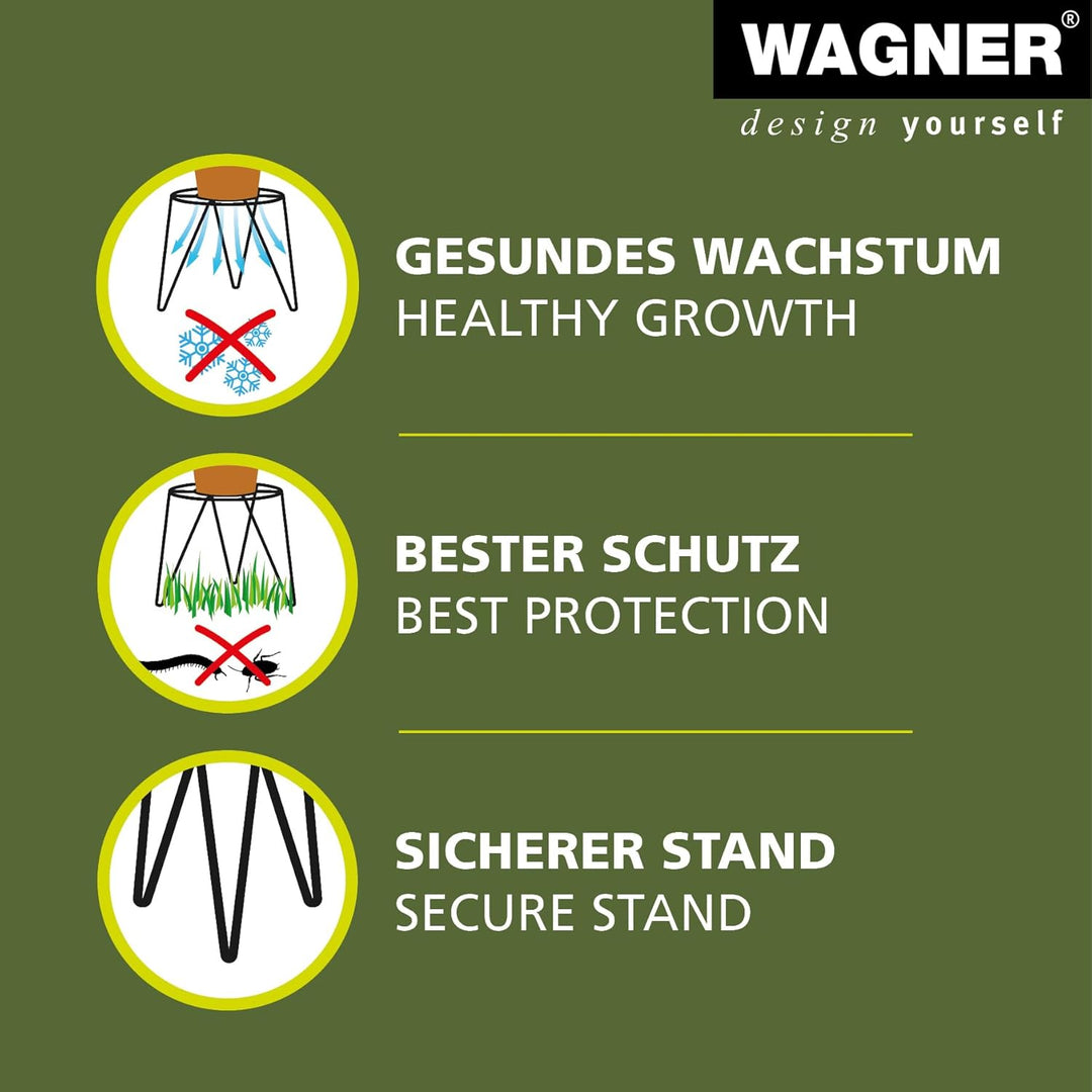 WAGNER Pflanzenständer - HAIRPIN STYLE - Ø 34 x 20 cm, für Aussenbereich + Innenbereich, Blumenständ