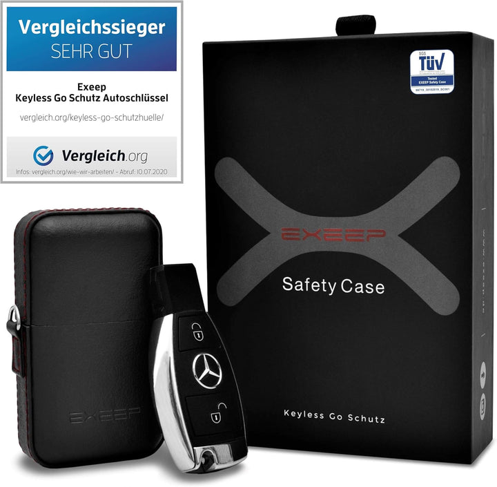EXEEP® Keyless Go Schutz Autoschlüssel - TÜV geprüft - Zuverlässige Funkschlüssel Abschirmung - RFID