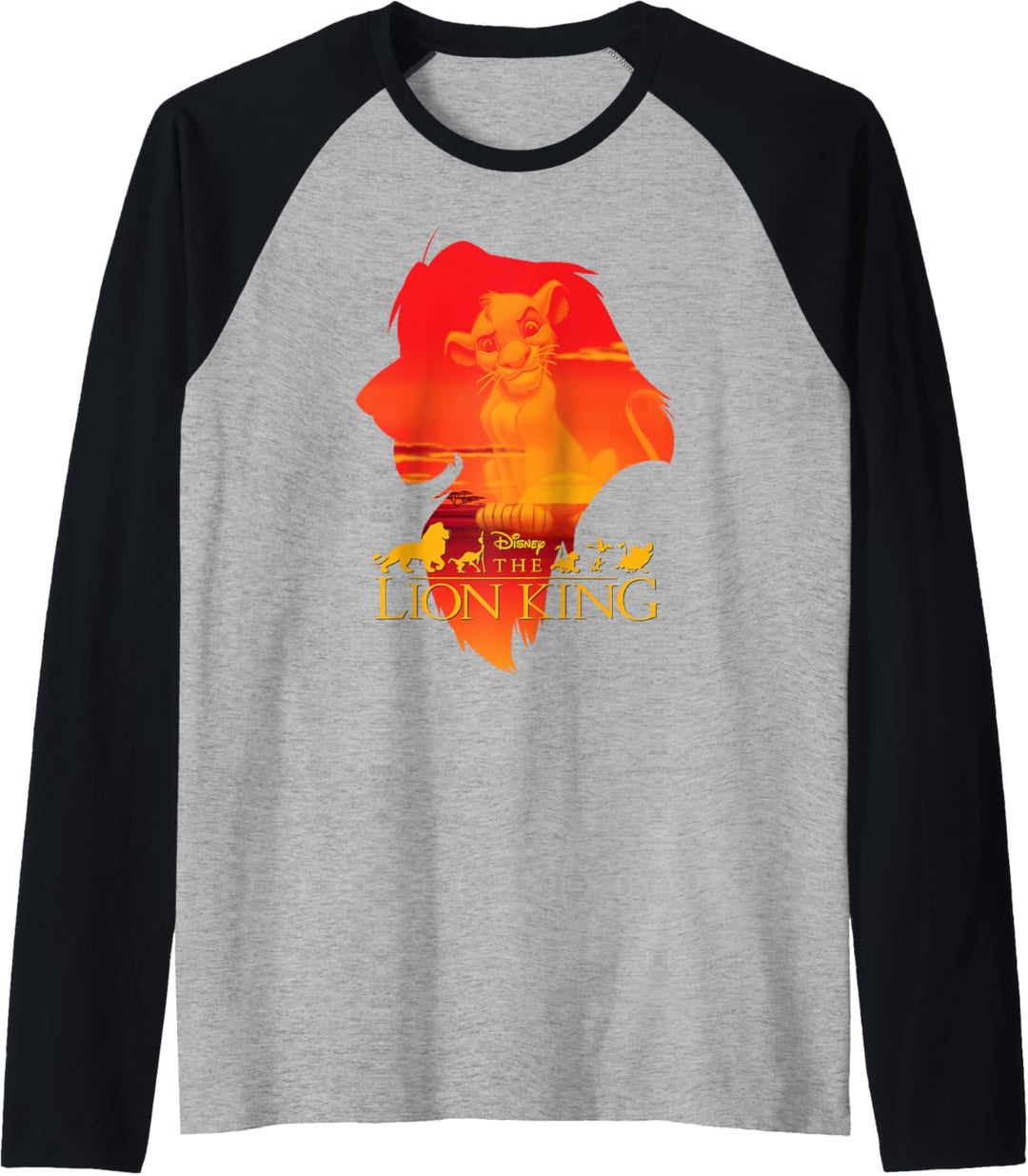 Disney Lion King Simba Silhouette Pride Logo Raglan